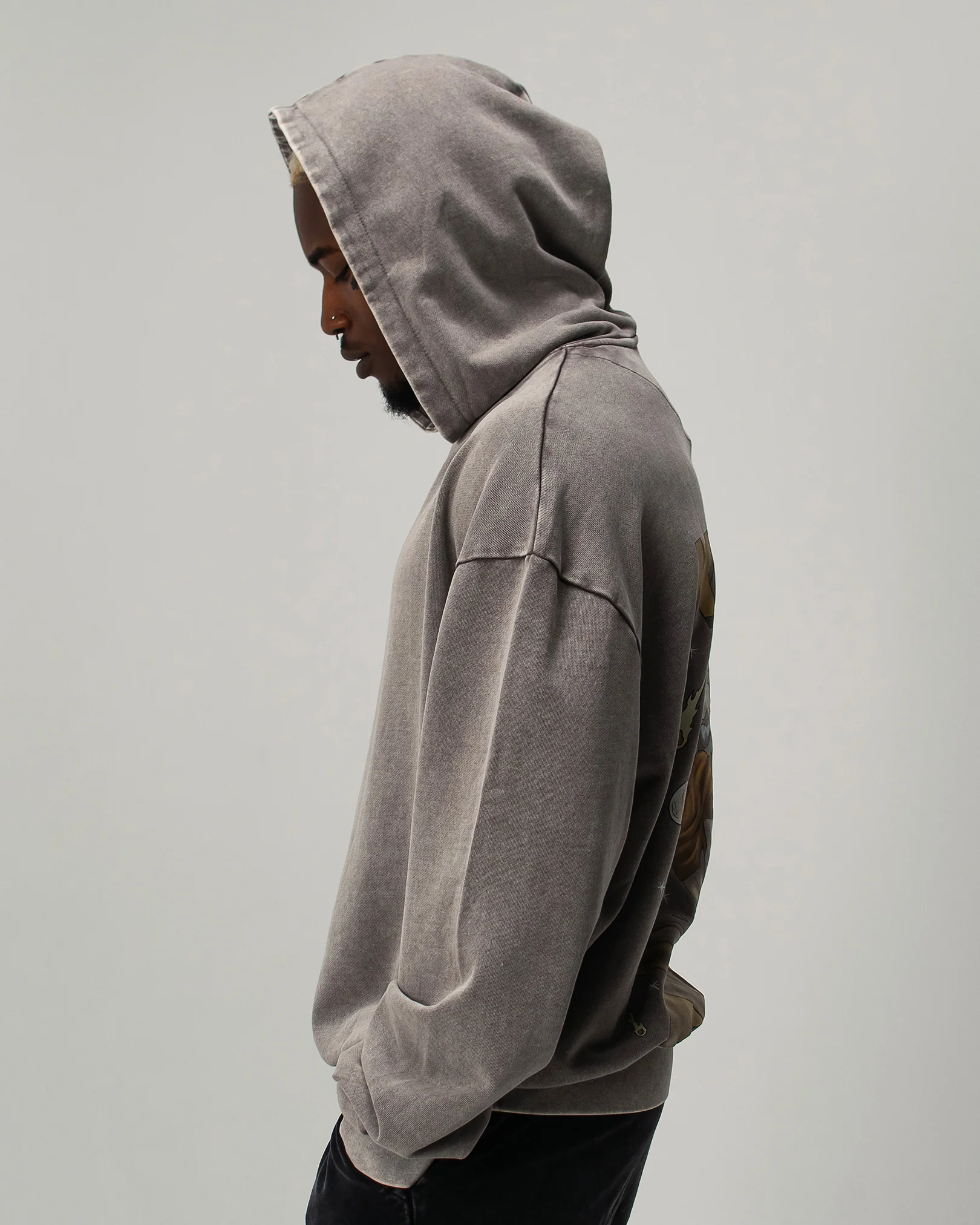 ASTROKNEE 2.0 OVERSIZED HOODIE - ASPHALT - Image 5