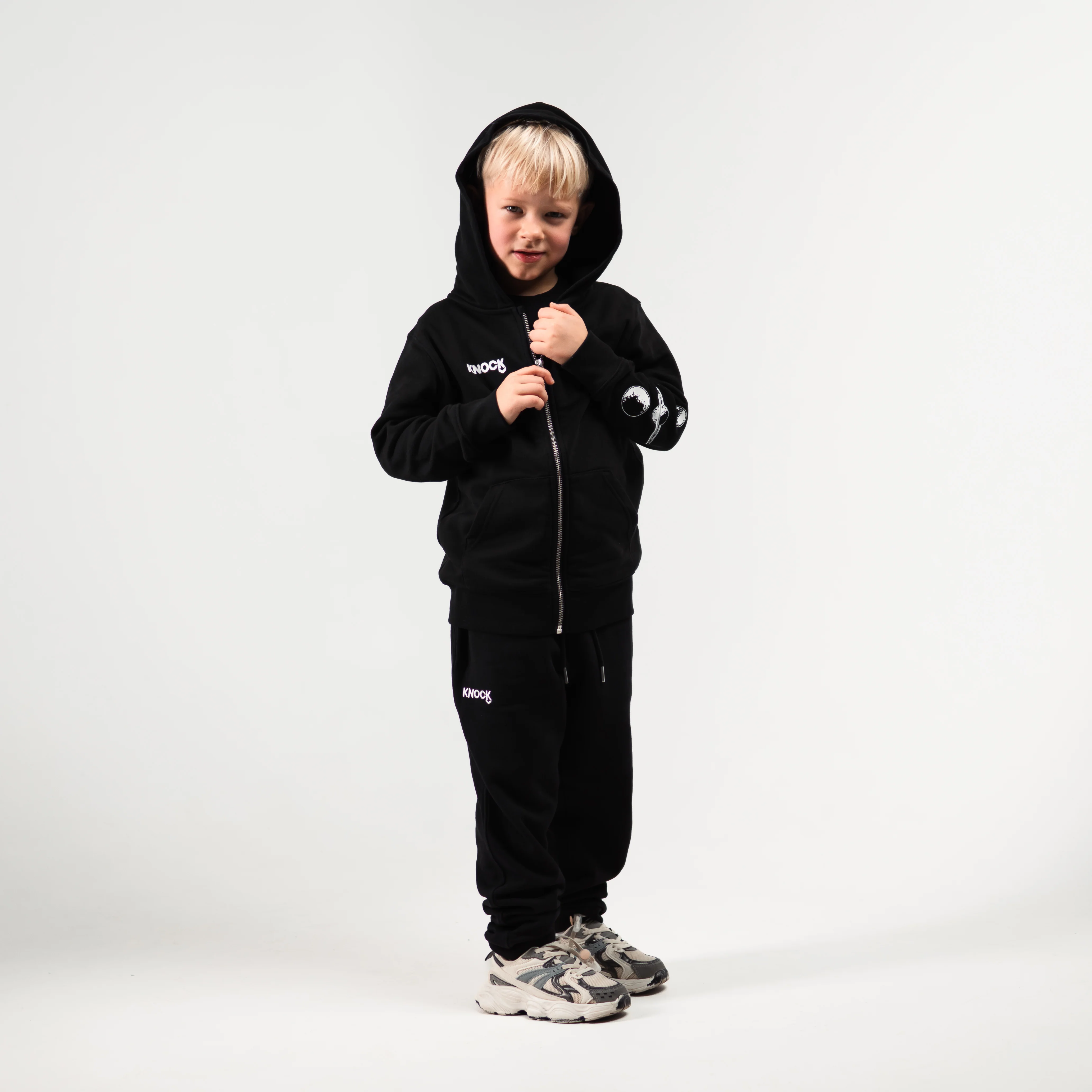 KIDS ASTROHIP ZIP HOODIE BLACK - Image 8