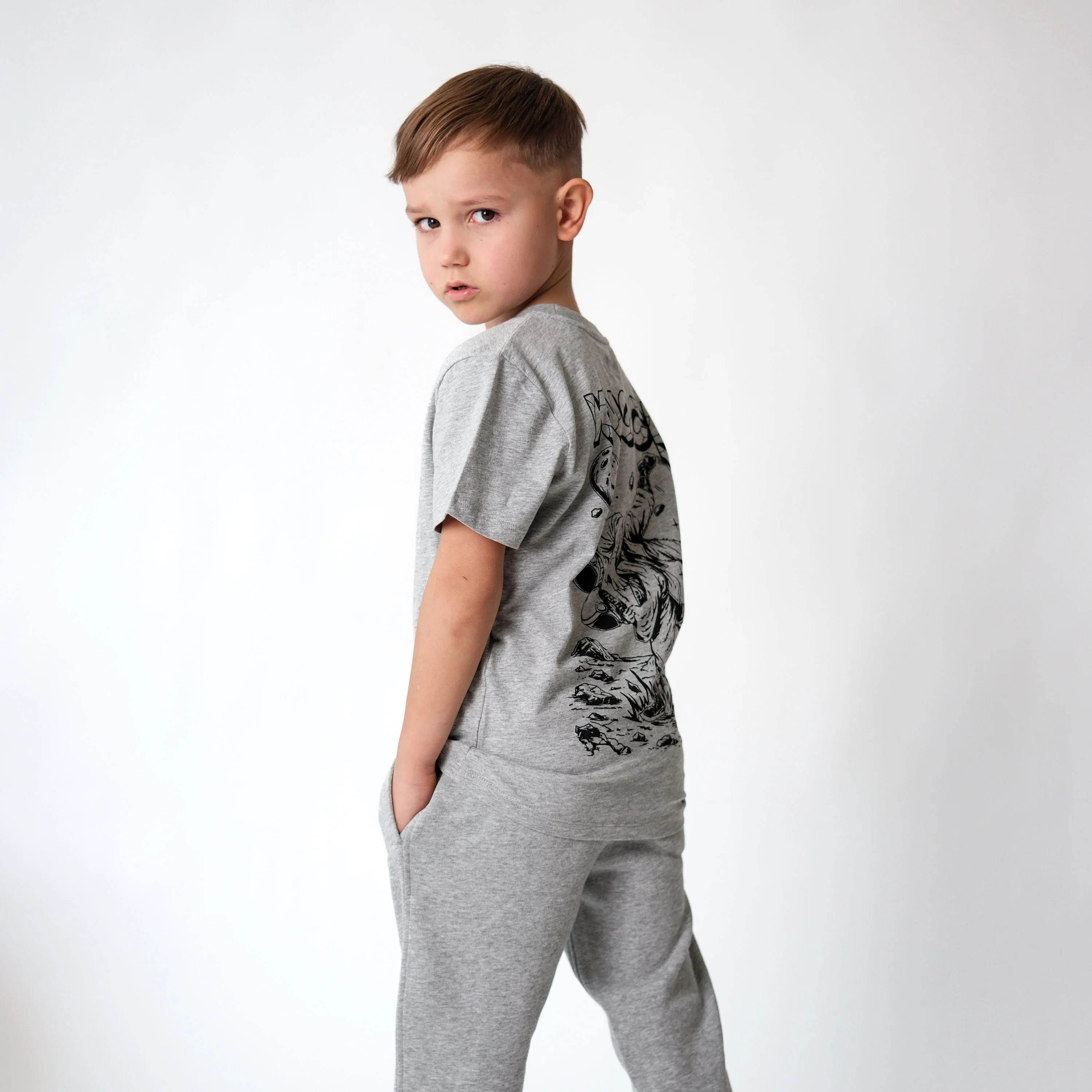 KIDS ASTROHIP TEE GREY - Image 5