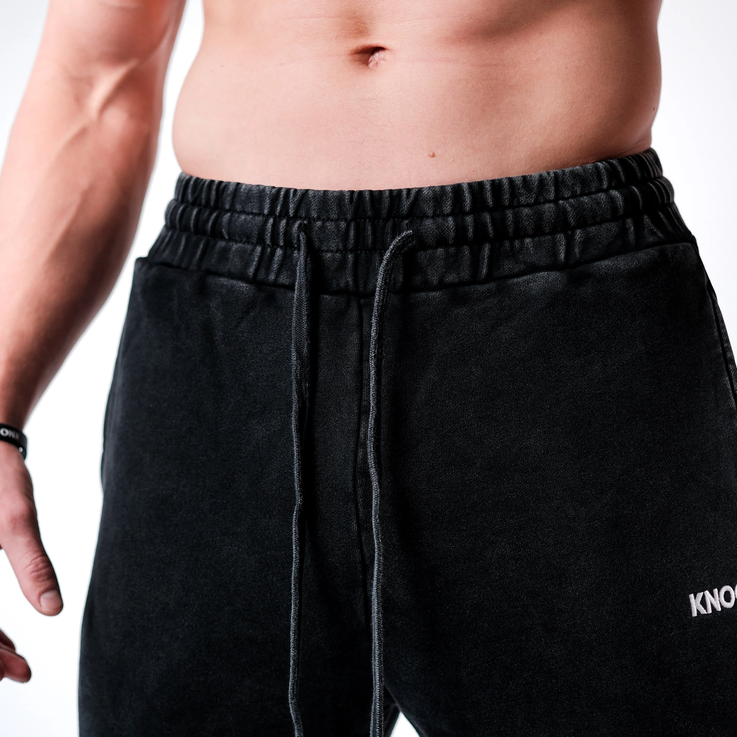CUFFED RIBBED VINTAGE TERRY JOGGERS - Image 4