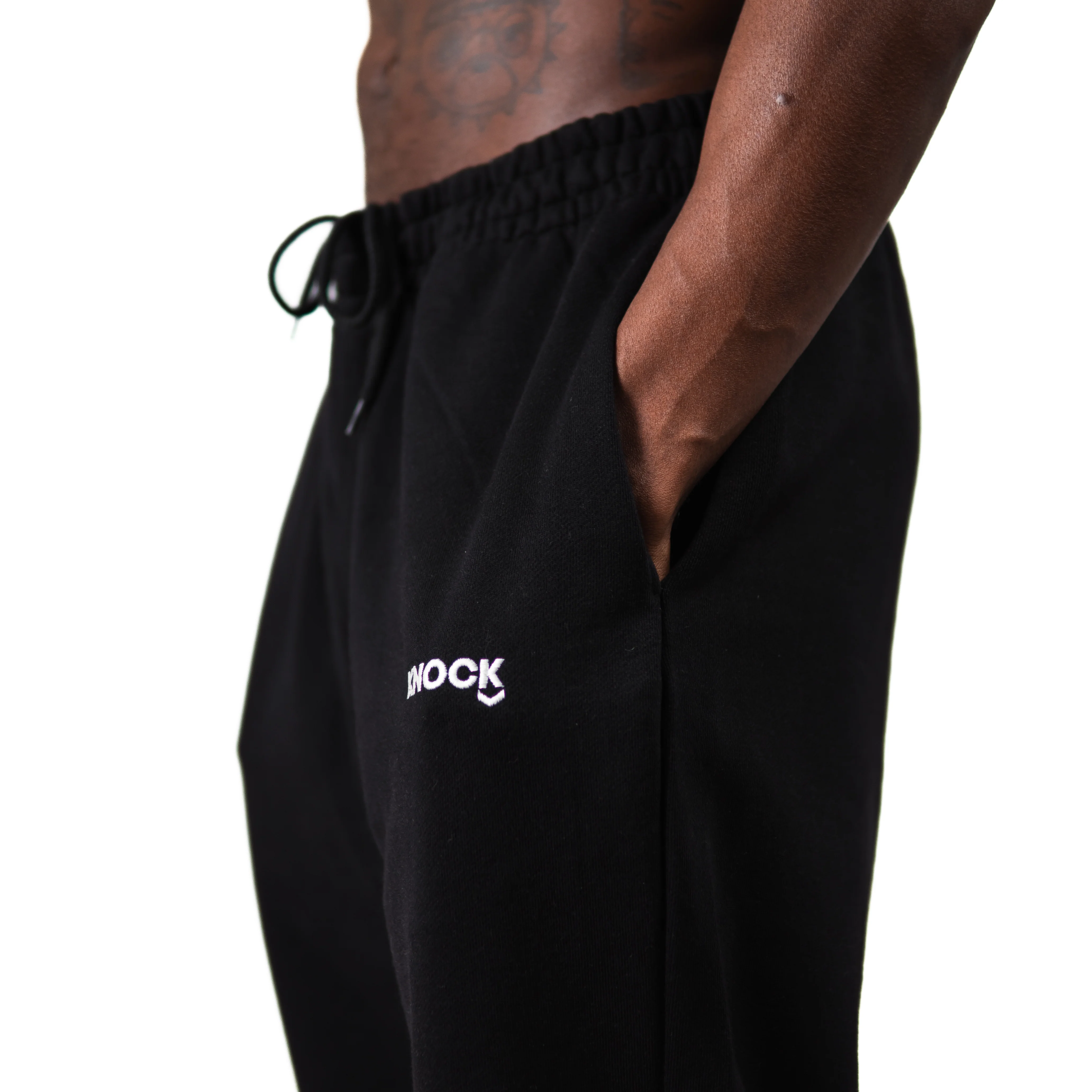 CUFFED TERRY JOGGERS BLACK - Image 4