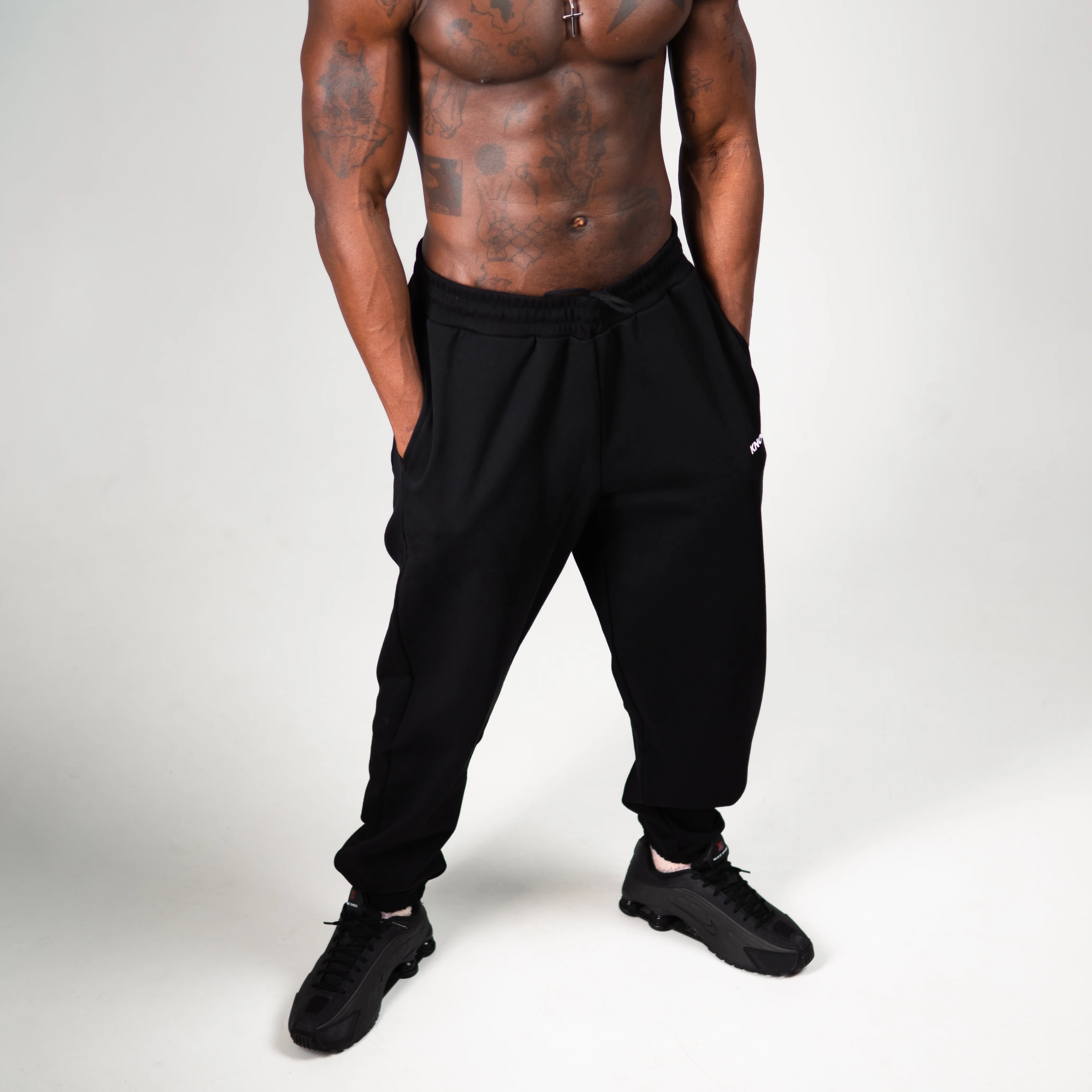 CUFFED TERRY JOGGERS BLACK - Image 5