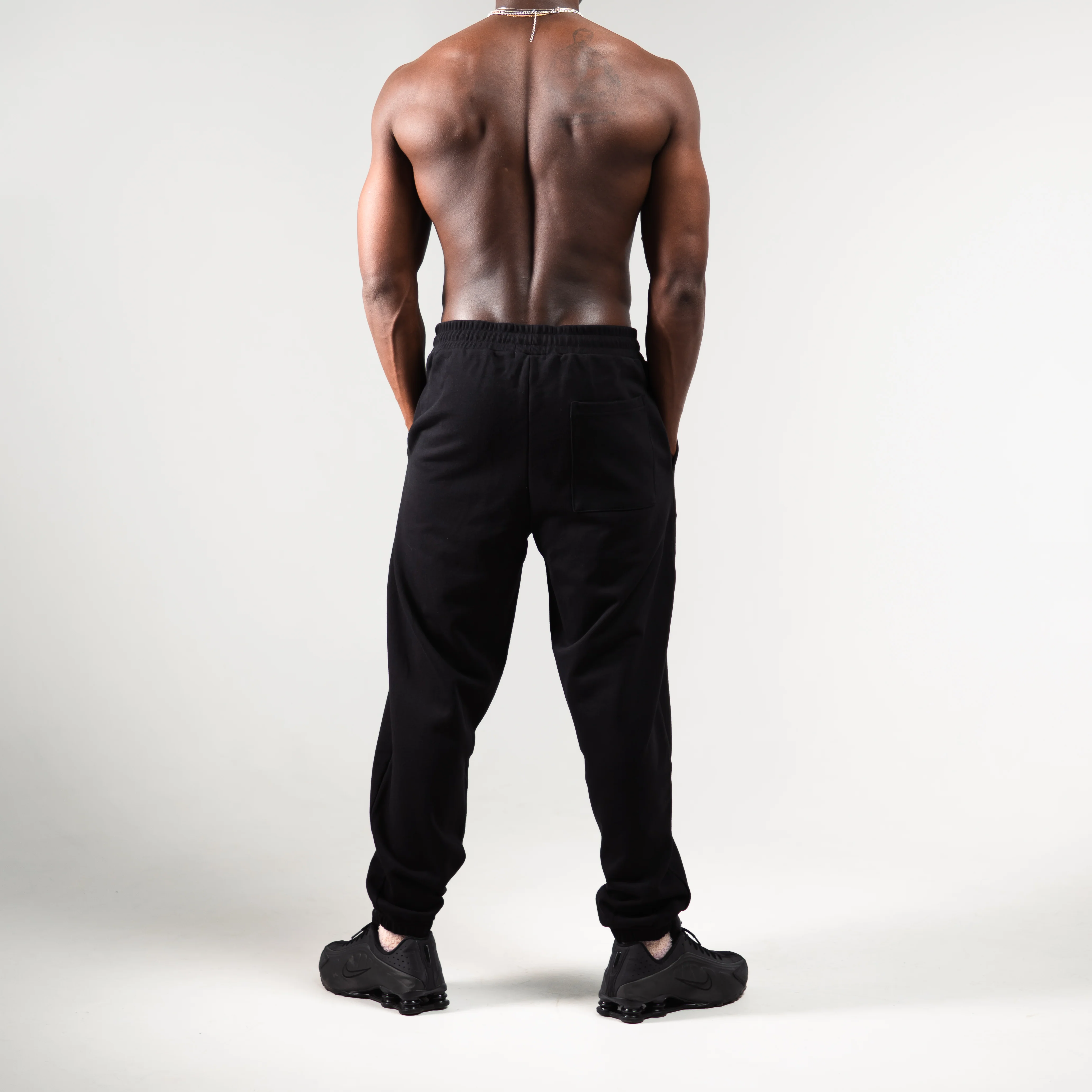 CUFFED TERRY JOGGERS BLACK - Image 6