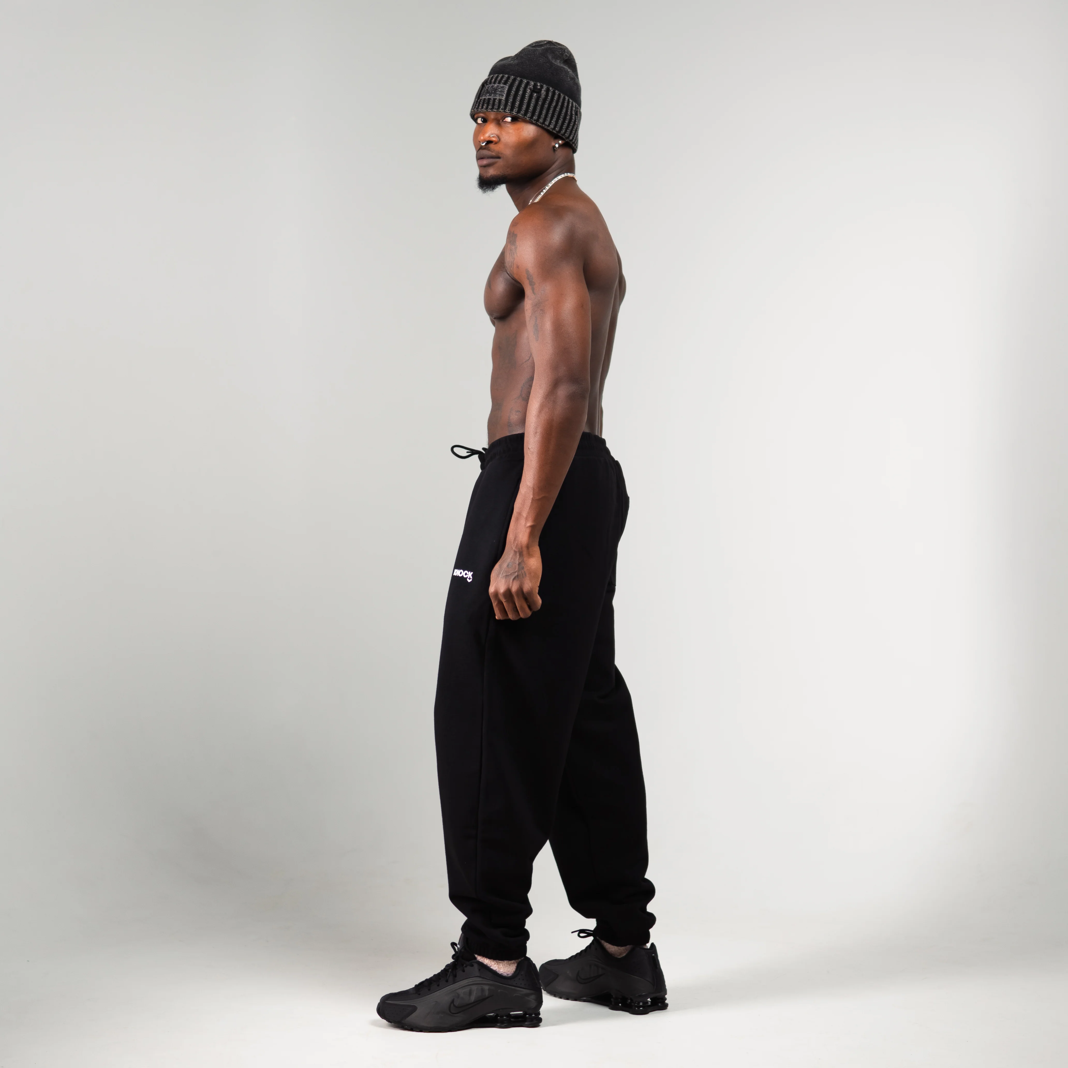 CUFFED TERRY JOGGERS BLACK - Image 8