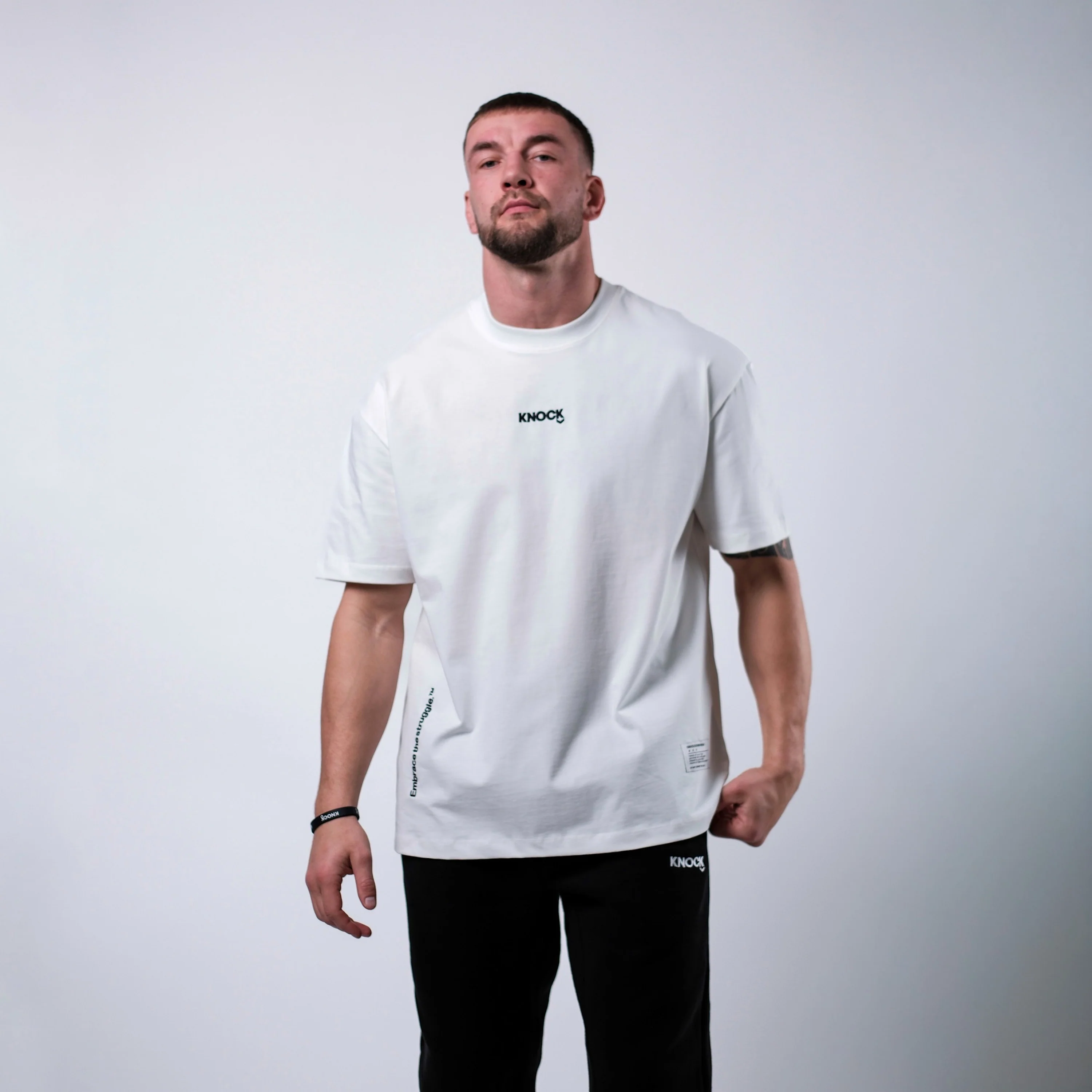 EMBRACE THE STRUGGLE OVERSIZED HEAVY TEE WHITE - Image 2