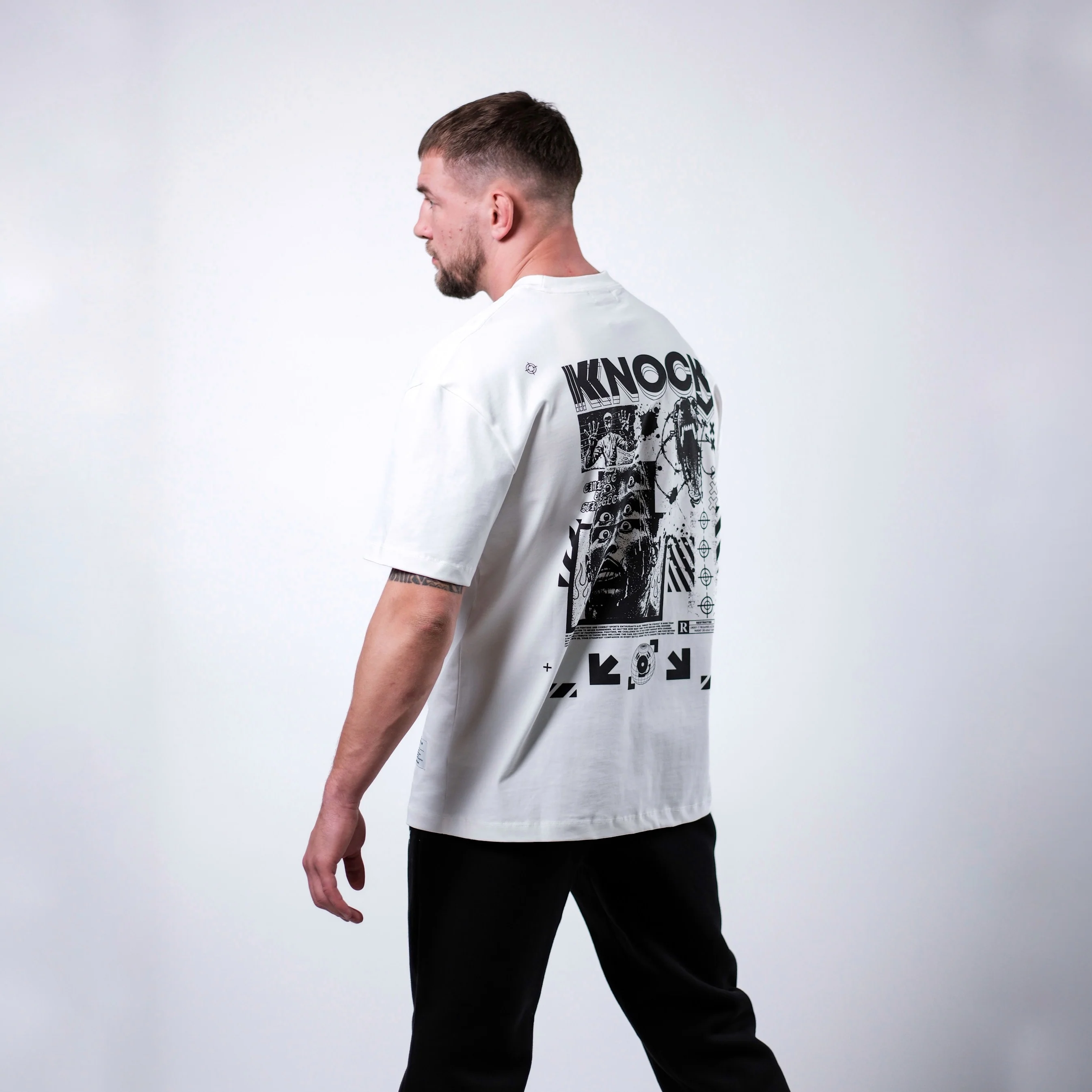 EMBRACE THE STRUGGLE OVERSIZED HEAVY TEE WHITE - Image 4