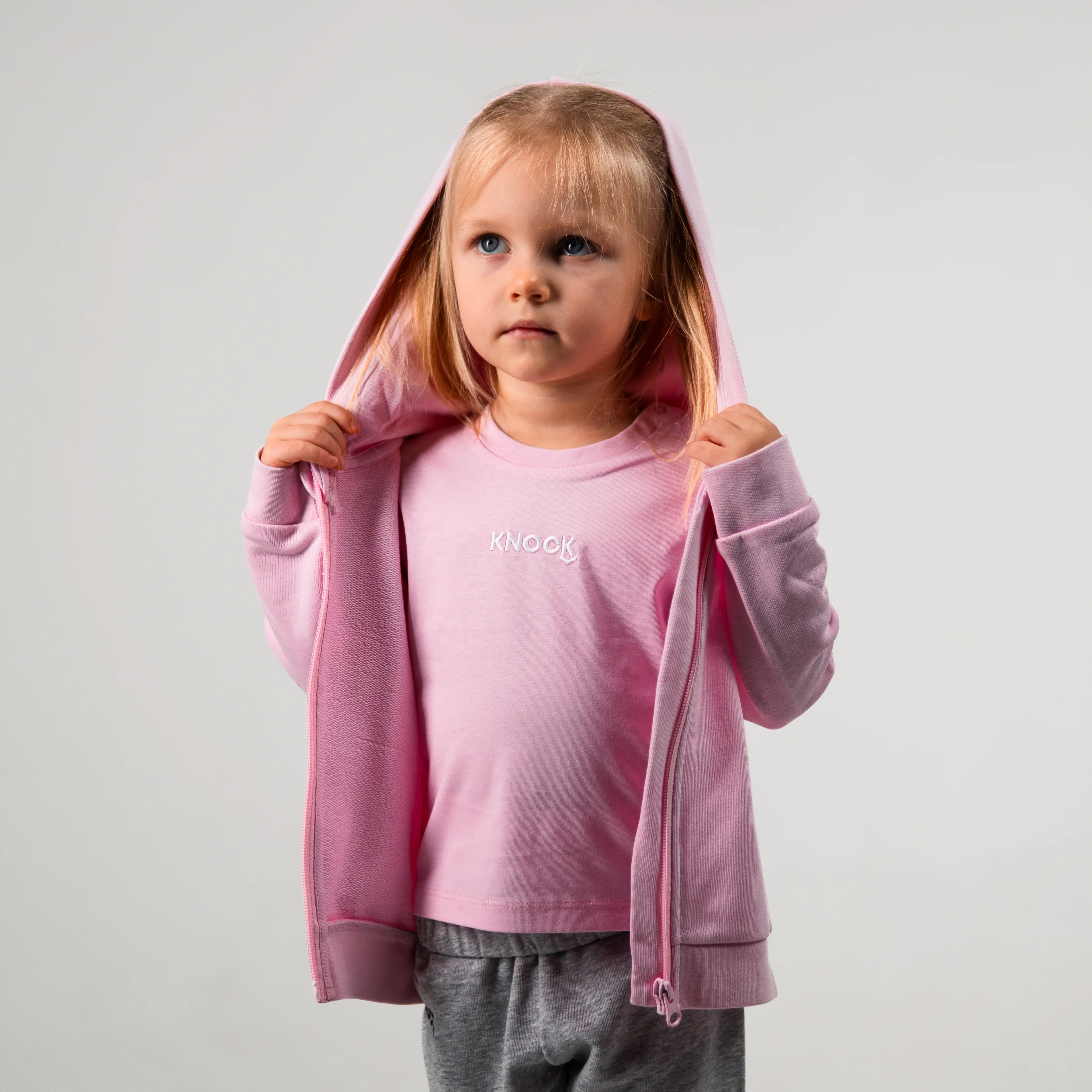 ASTROKNEE ZIP HOODIE PINK BABY - Image 5