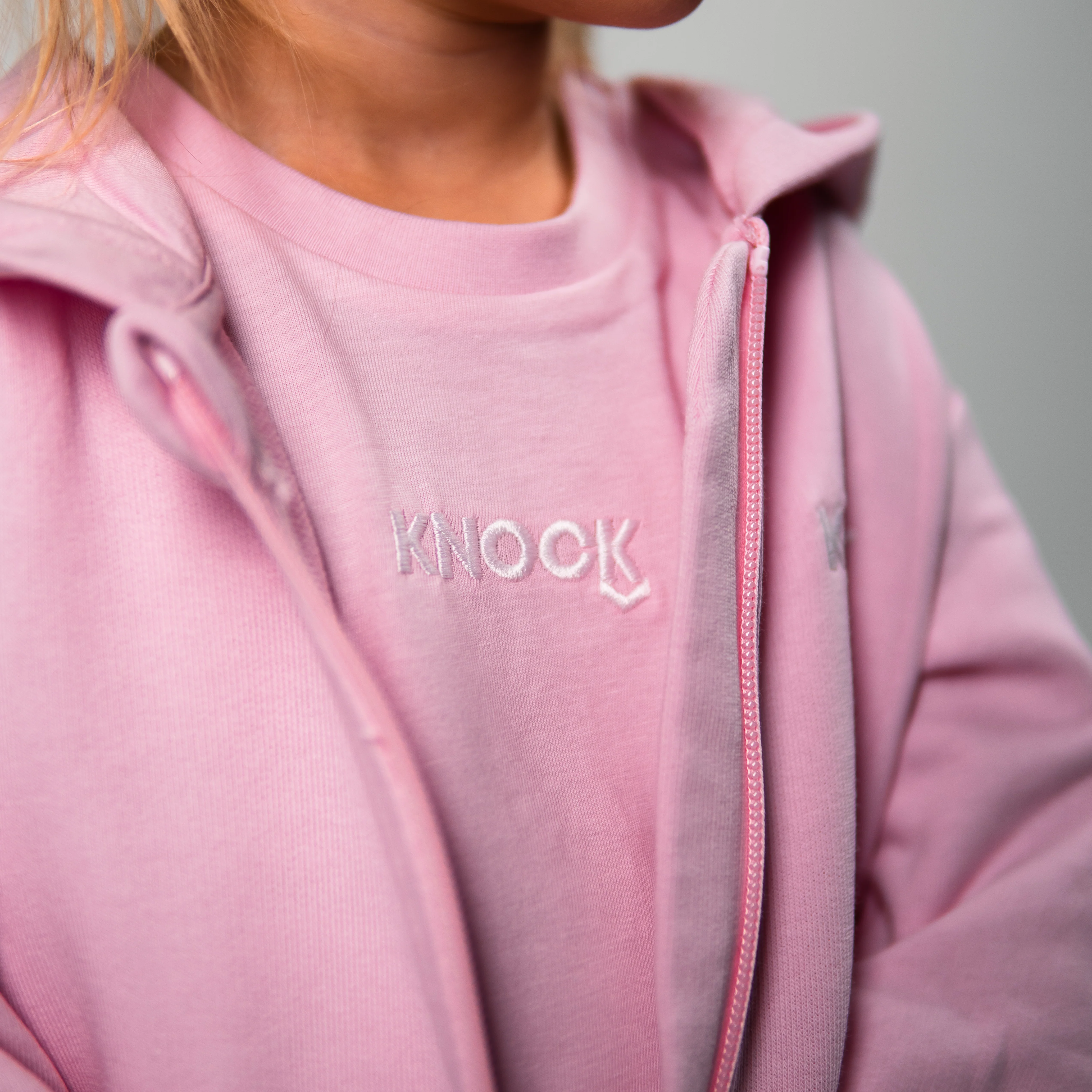 ASTROKNEE ZIP HOODIE PINK BABY - Image 8