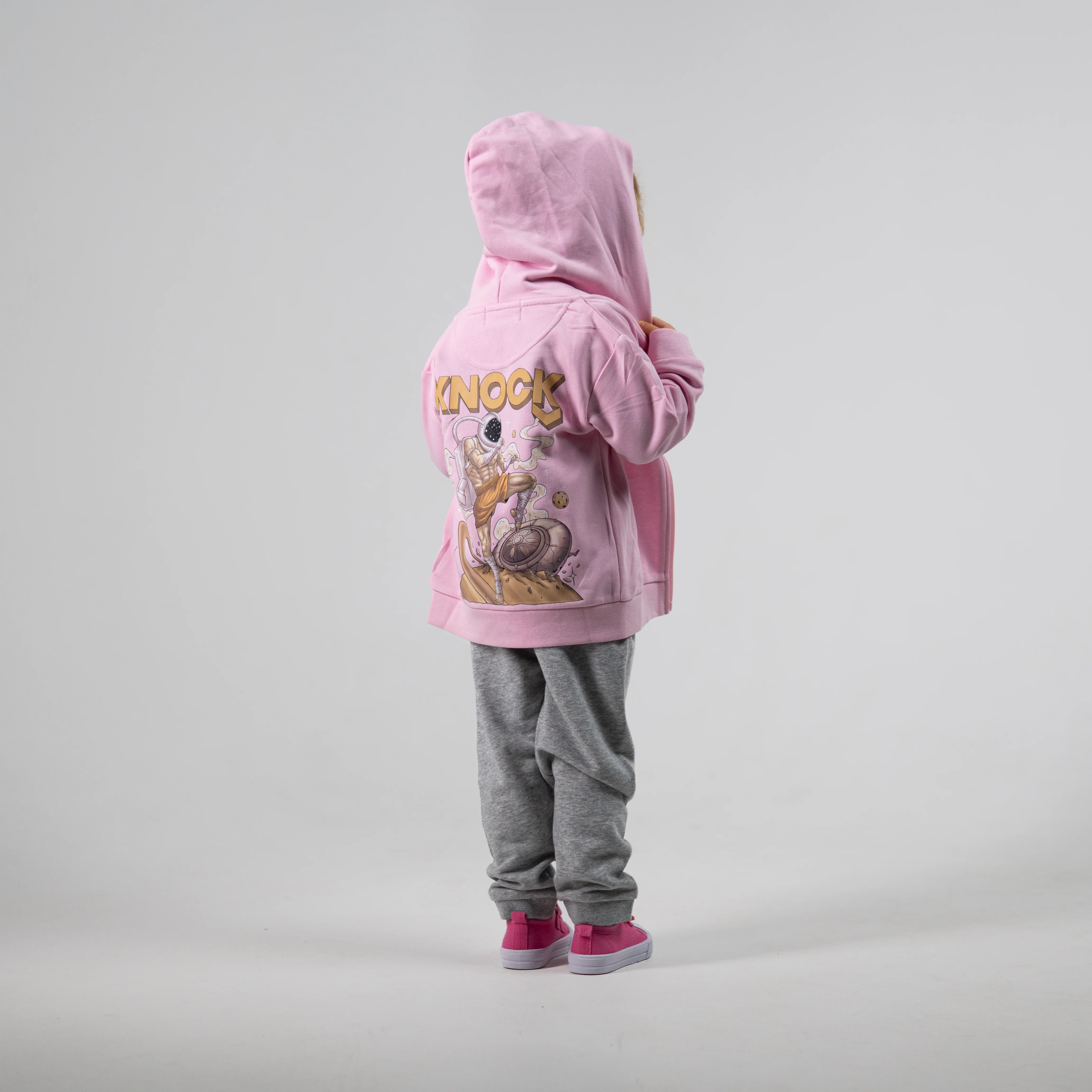 ASTROKNEE ZIP HOODIE PINK BABY - Image 9