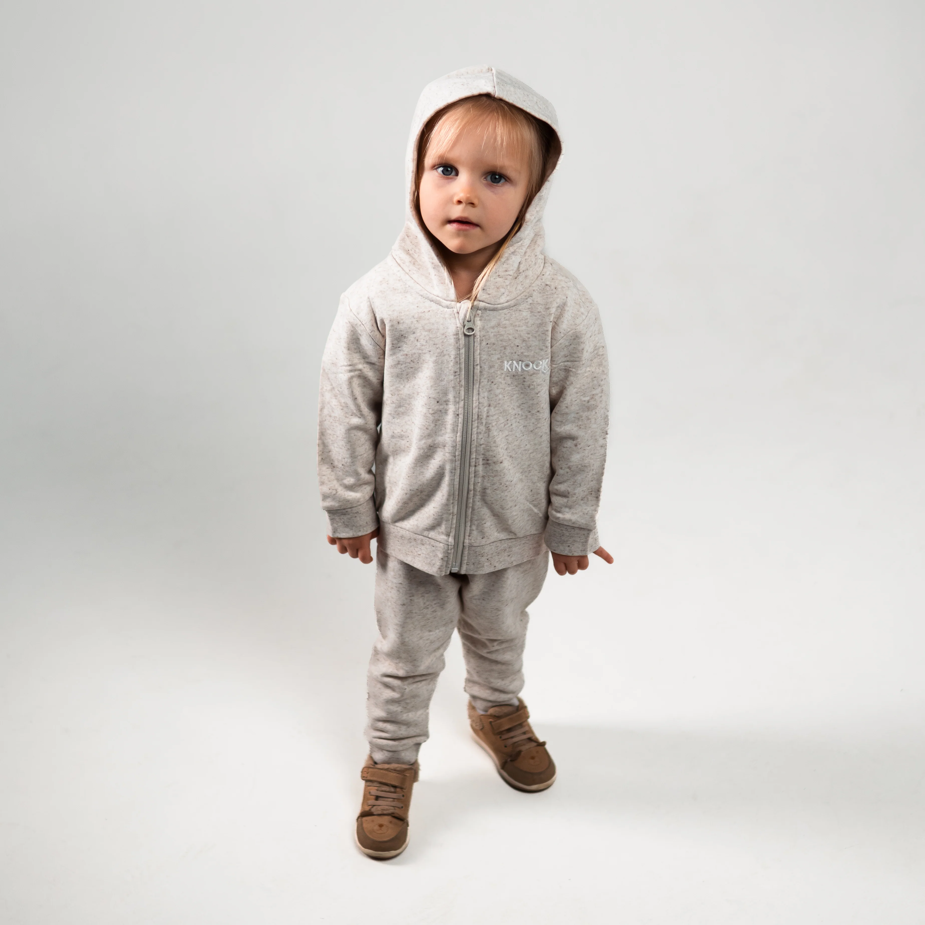 ASTROKNEE ZIP HOODIE BEIGE BABY - Image 5