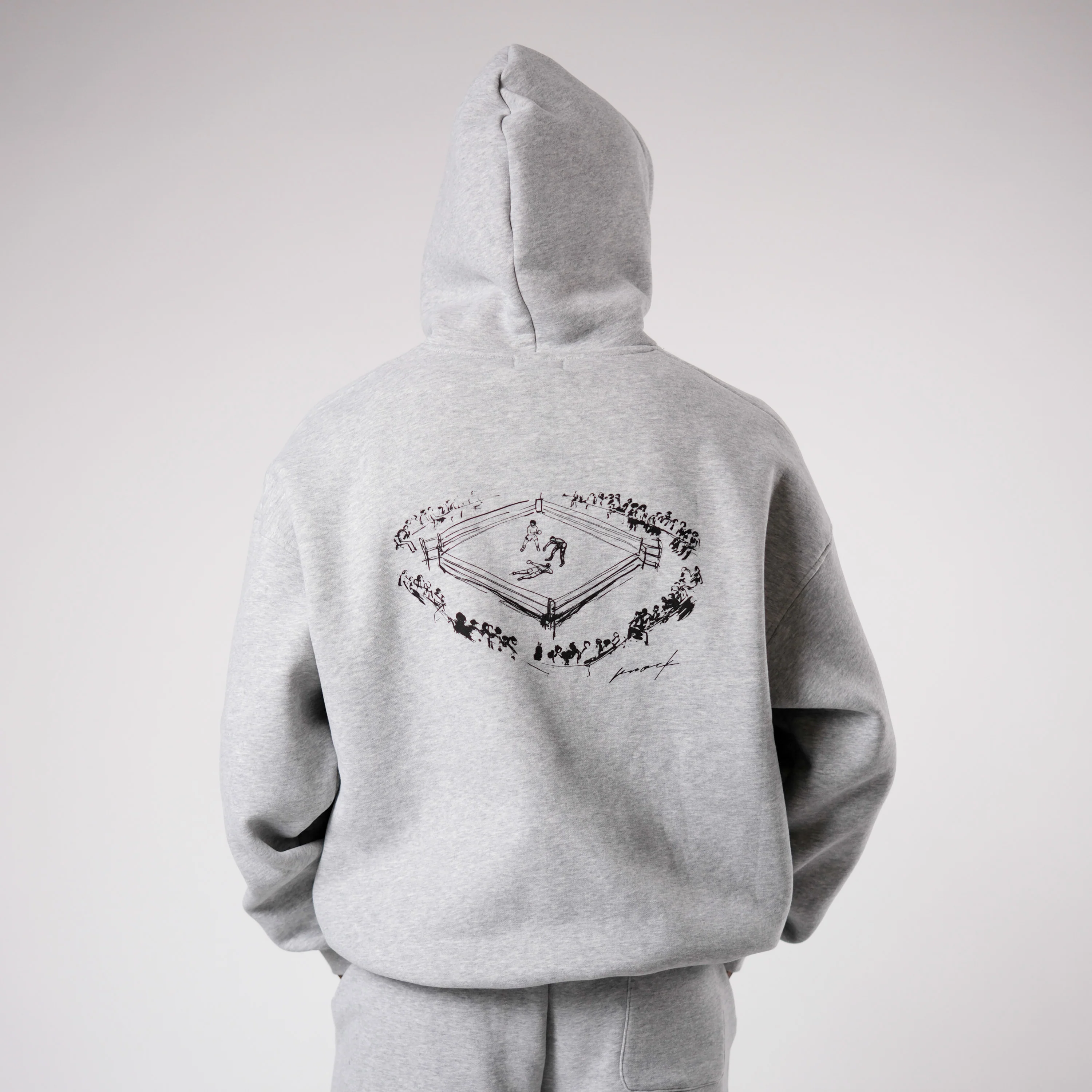 MID COUNT FLEECE OVERSIZED HOODIE GREY