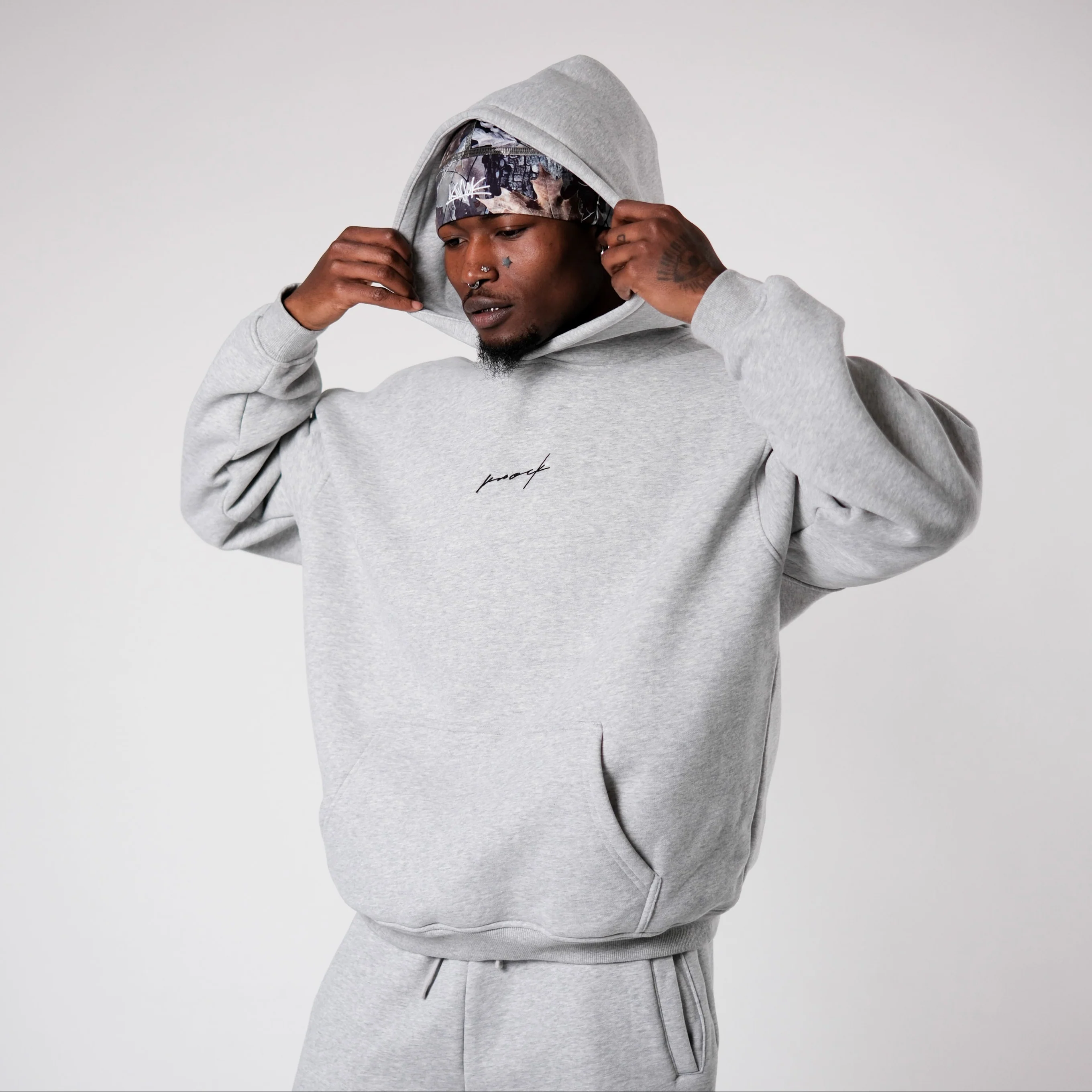 MID COUNT FLEECE OVERSIZED HOODIE GREY - Image 3