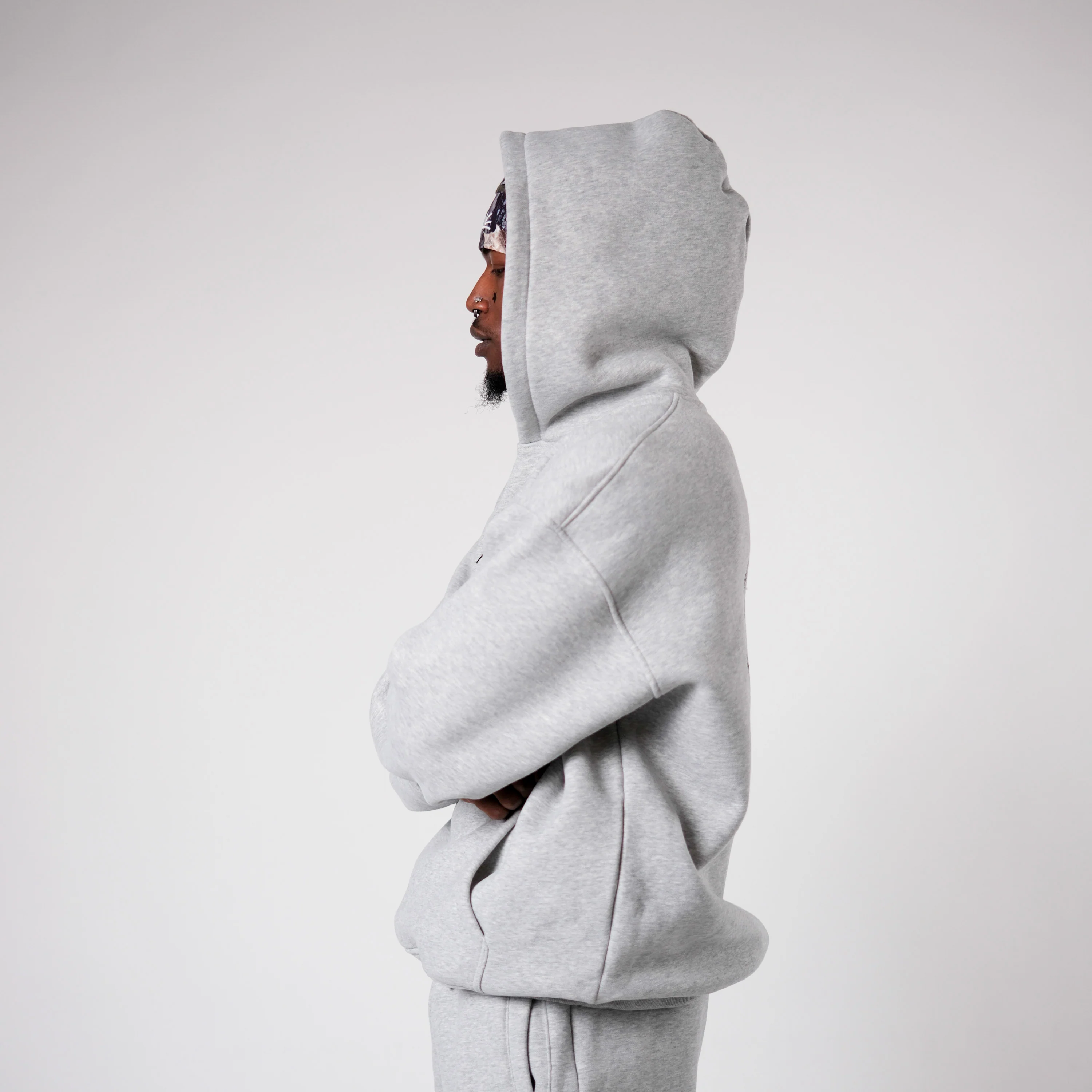 MID COUNT FLEECE OVERSIZED HOODIE GREY - Image 4