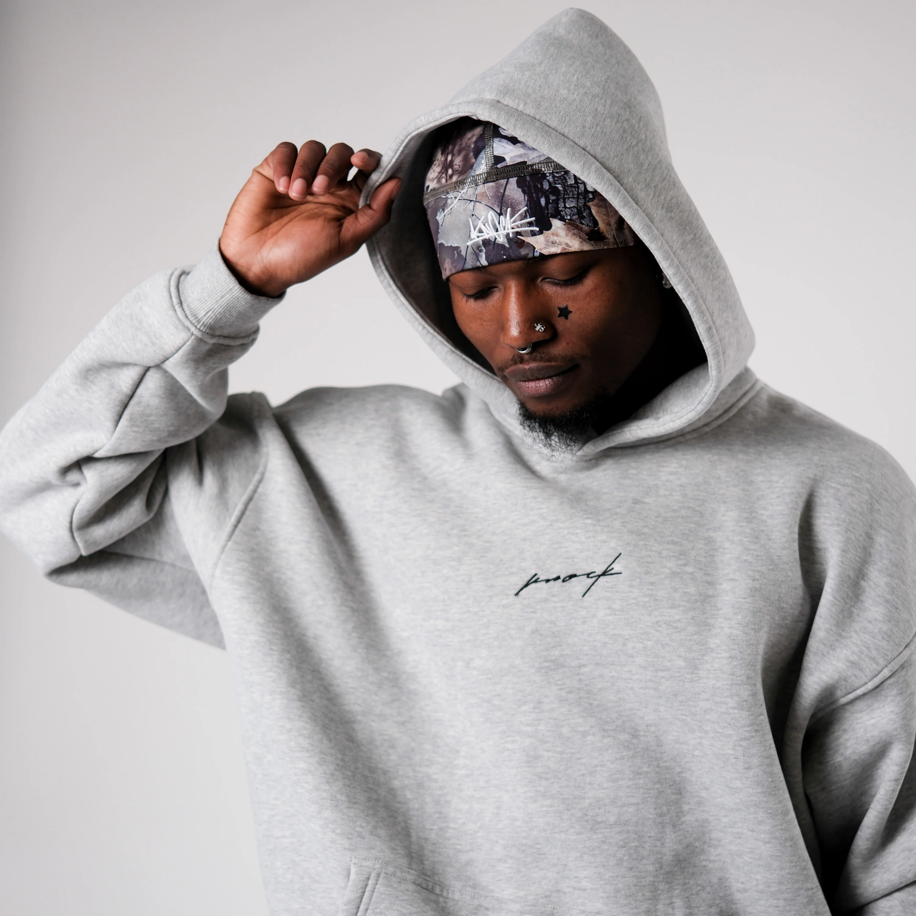 MID COUNT FLEECE OVERSIZED HOODIE GREY - Image 6