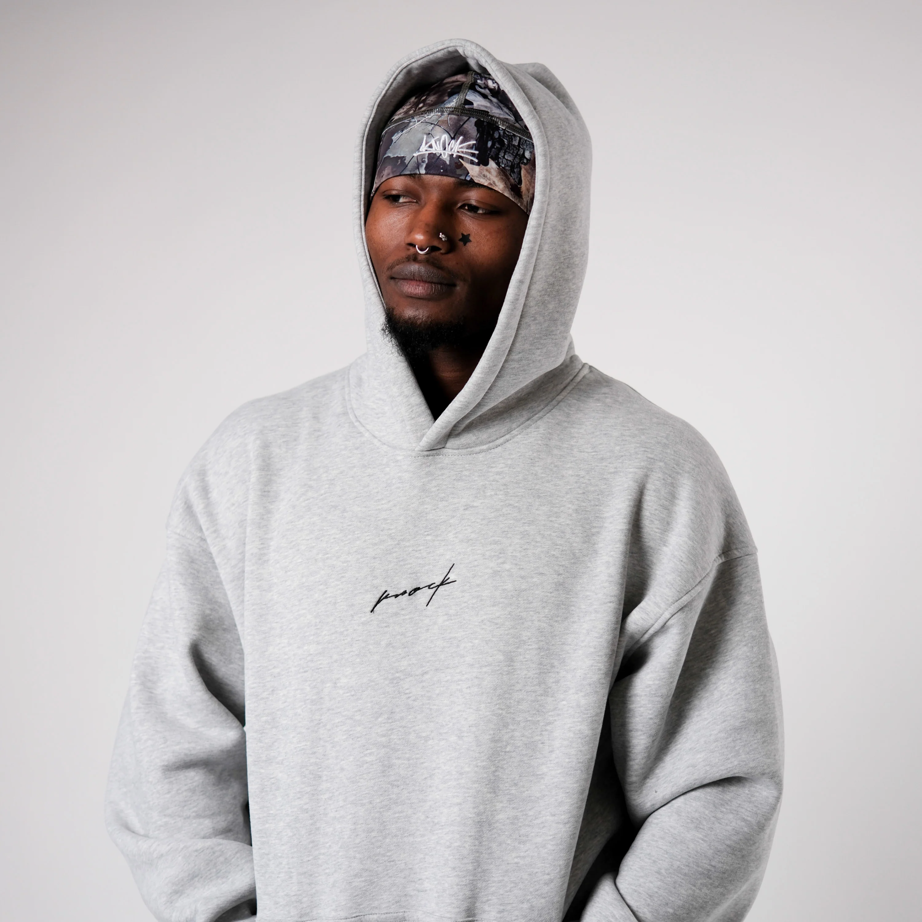 MID COUNT FLEECE OVERSIZED HOODIE GREY - Image 7
