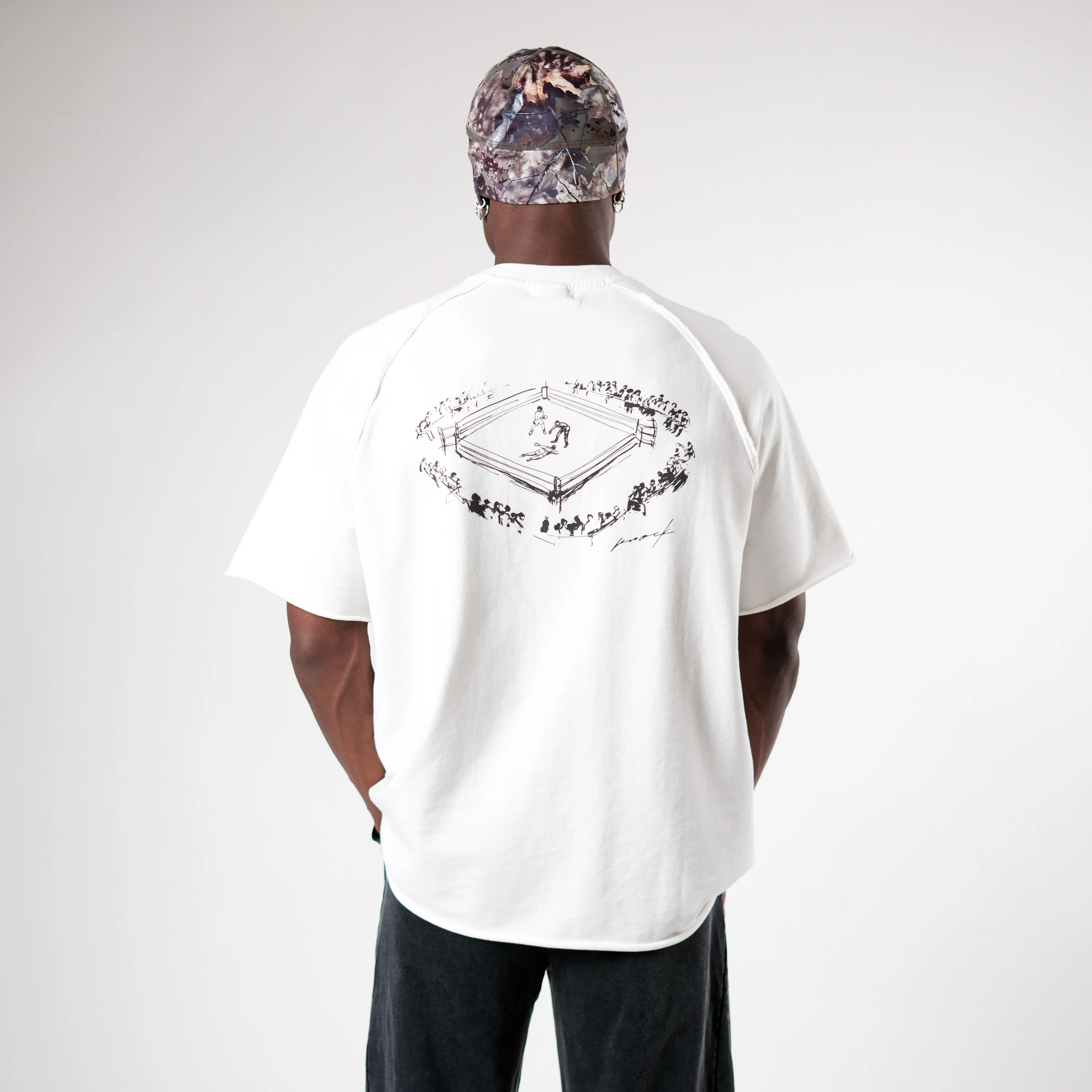 MID COUNT TERRY TEE WHITE