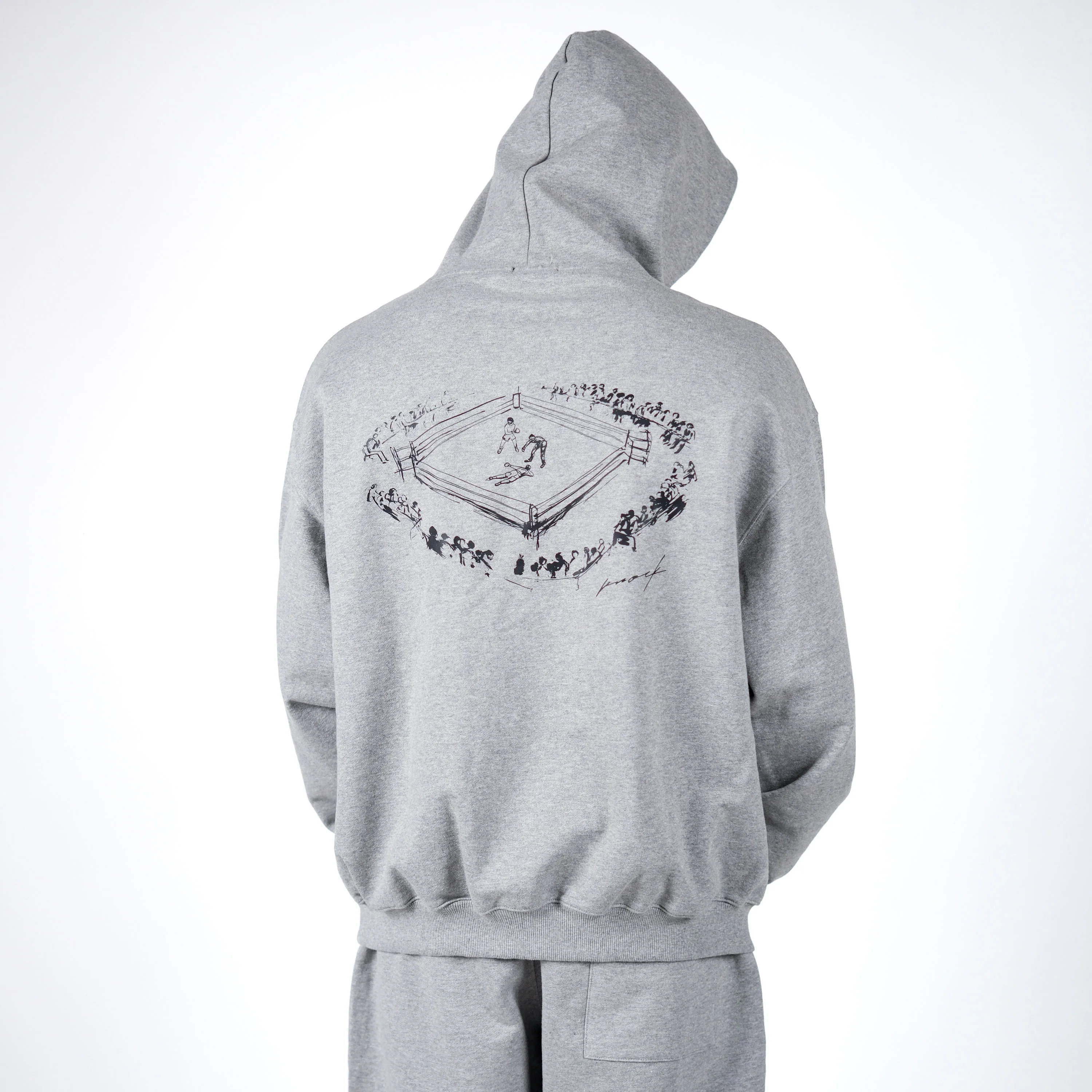 MID COUNT TERRY OVERSIZED HOODIE GREY - Image 2