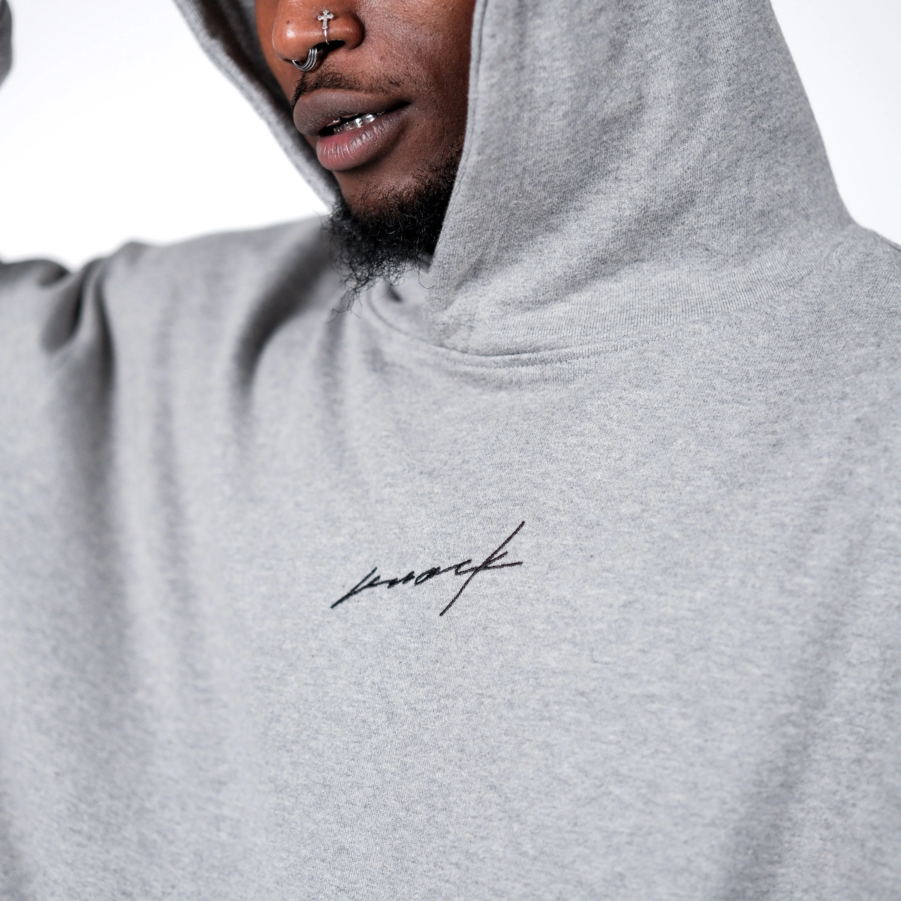 MID COUNT TERRY OVERSIZED HOODIE GREY - Image 4