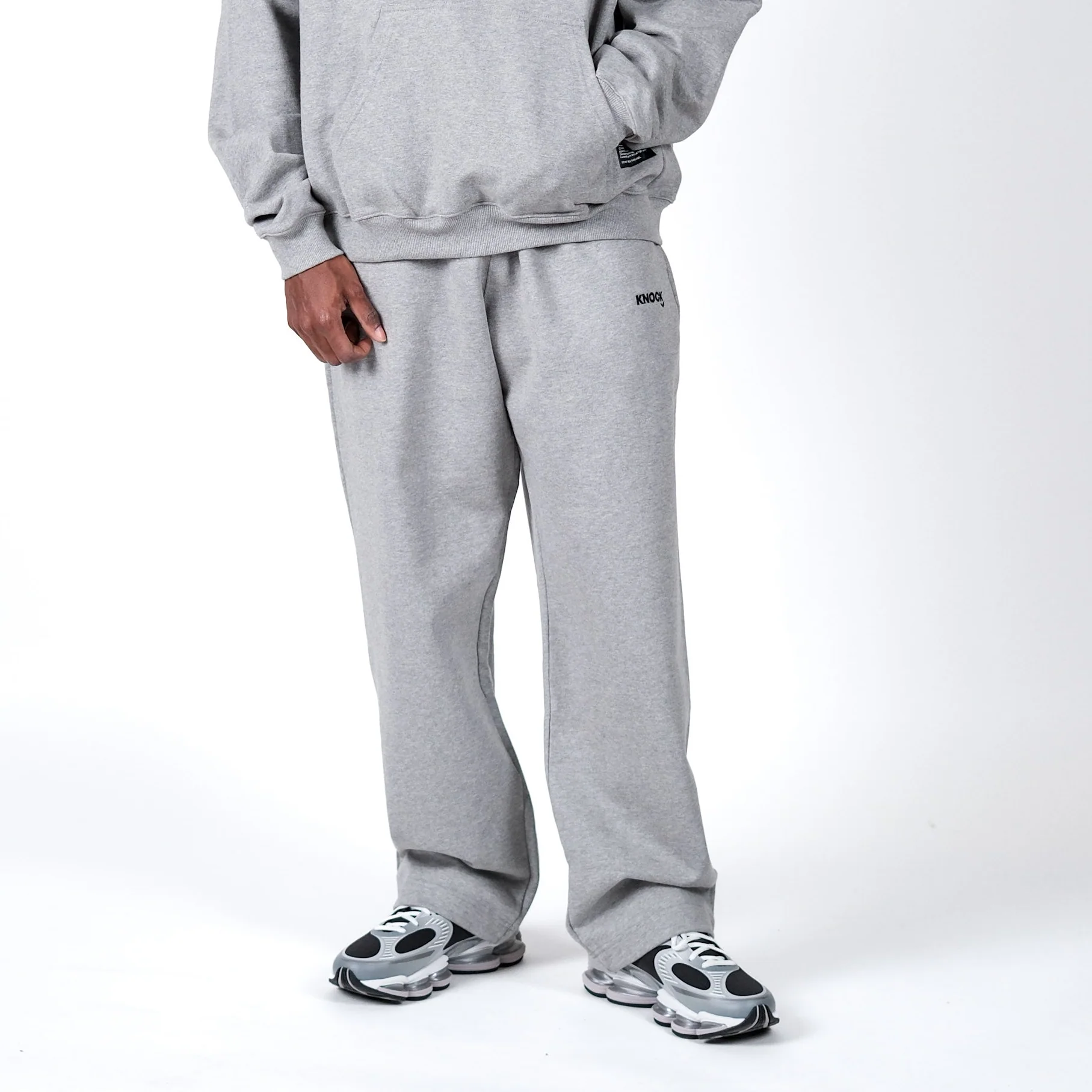 STRAIGHT CUT TERRY JOGGERS GREY