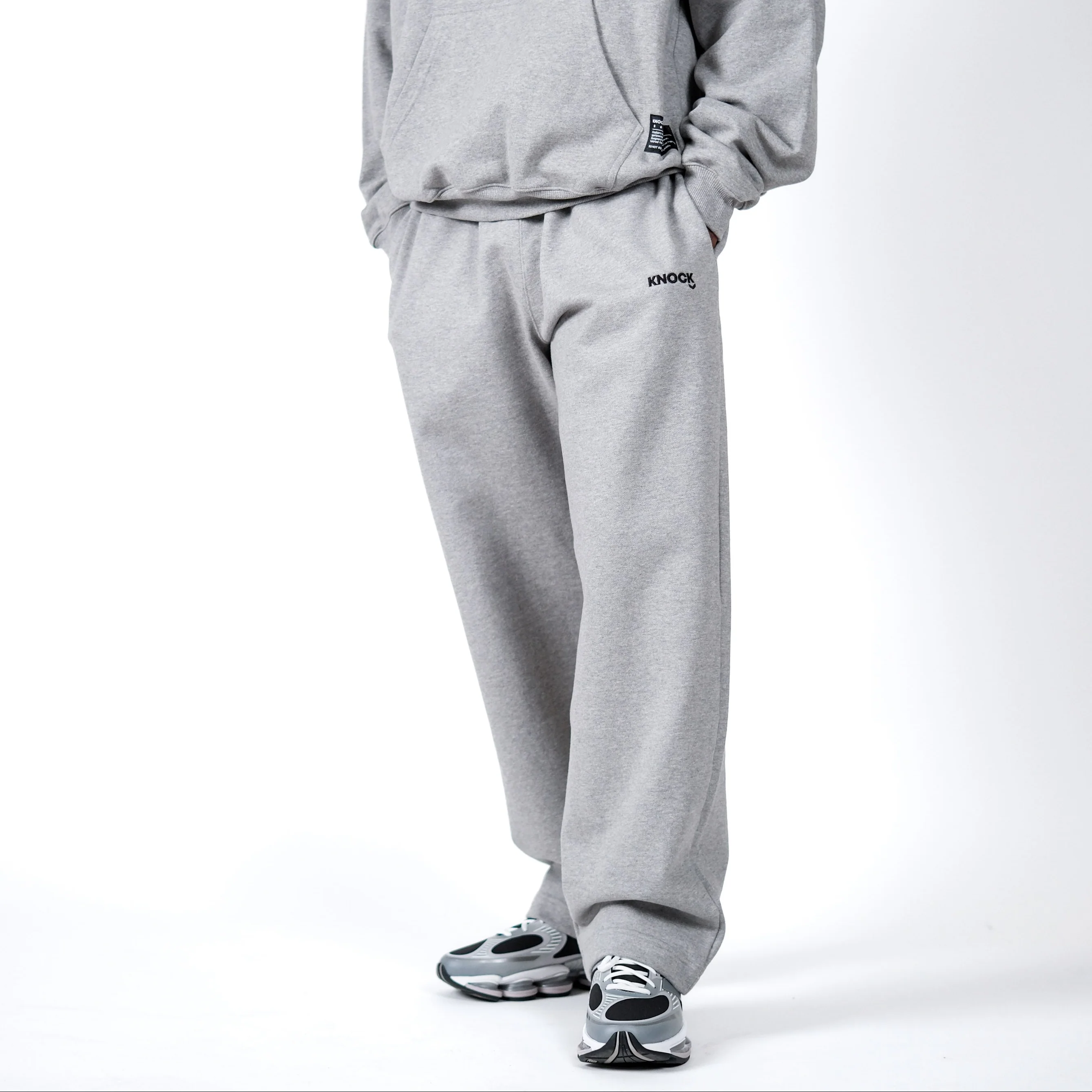 STRAIGHT CUT TERRY JOGGERS GREY - Image 3
