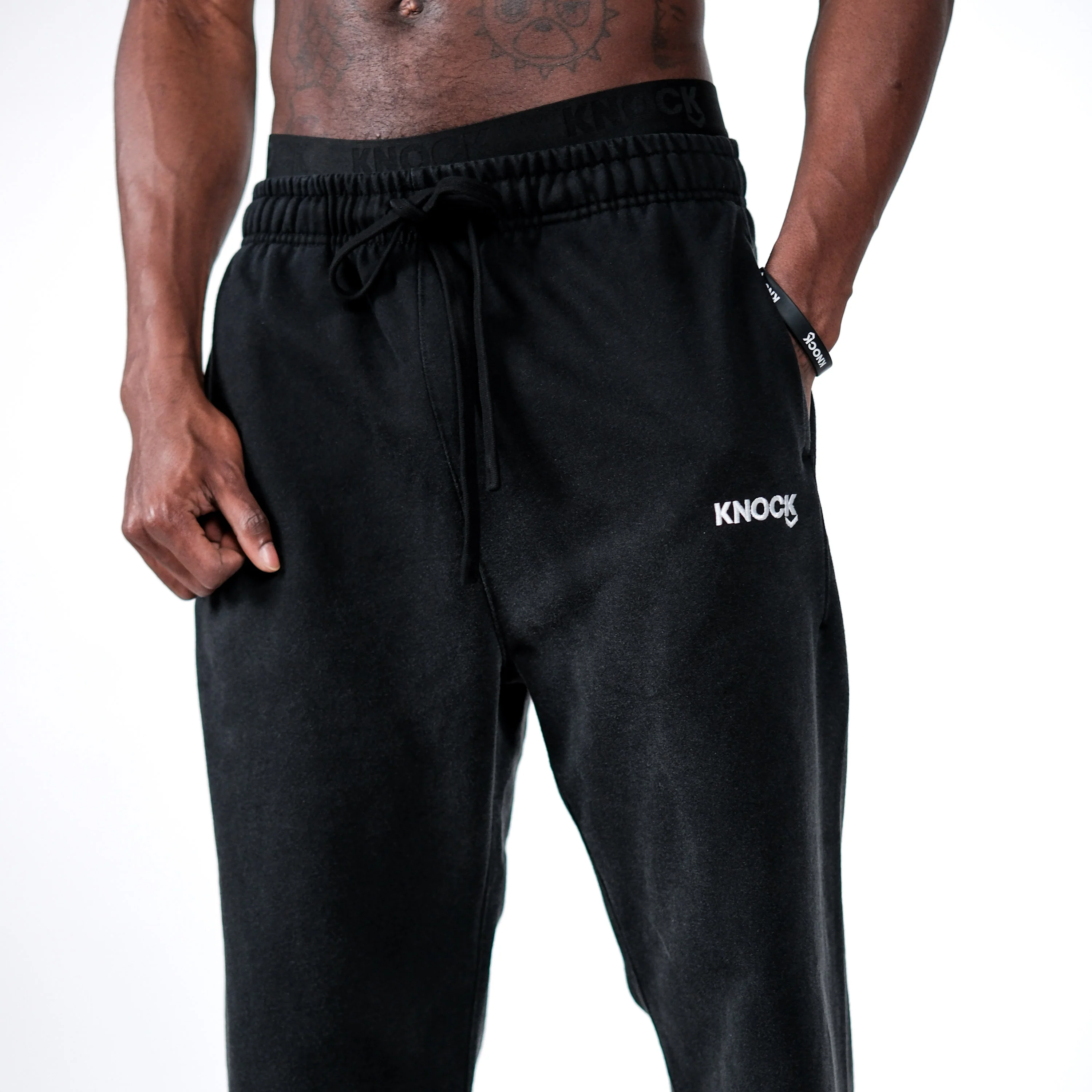 STRAIGHT CUT VINTAGE FADE TERRY JOGGERS - Image 2
