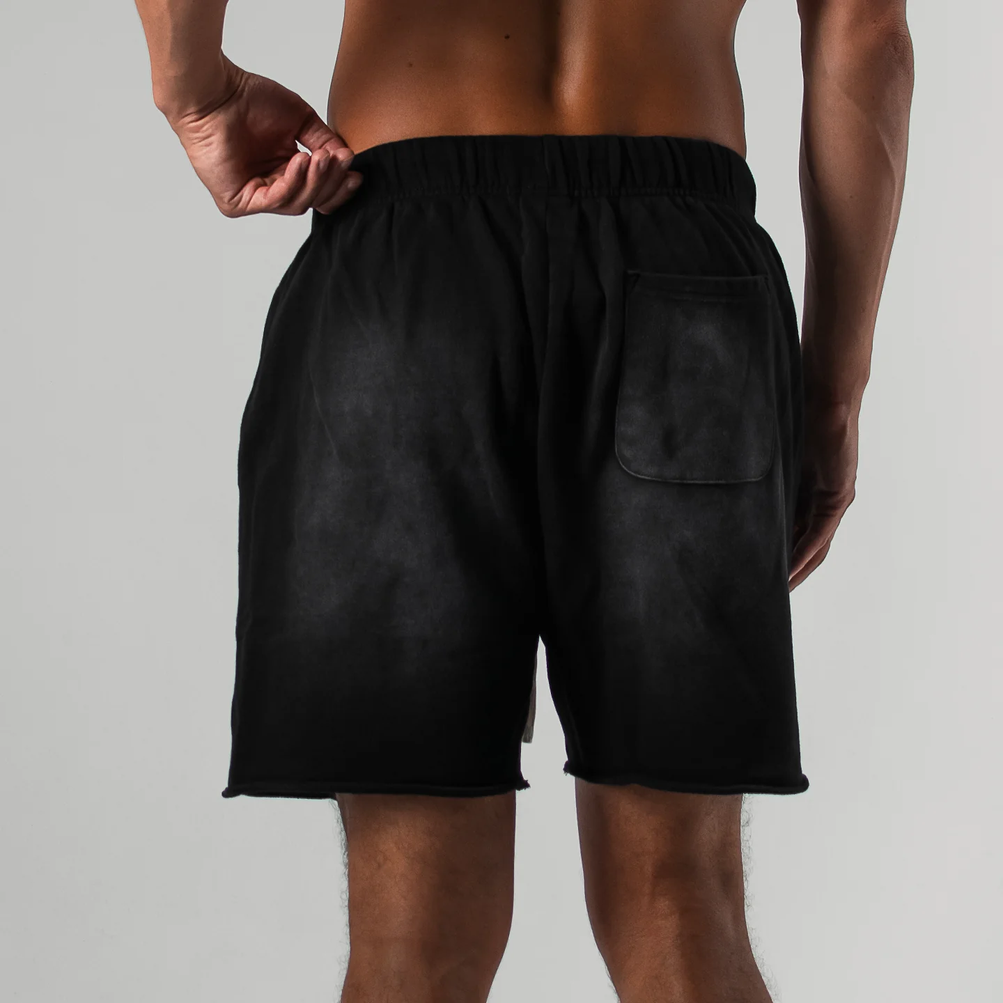 VINTAGE WHITE FLEECE SHORTS - Image 3